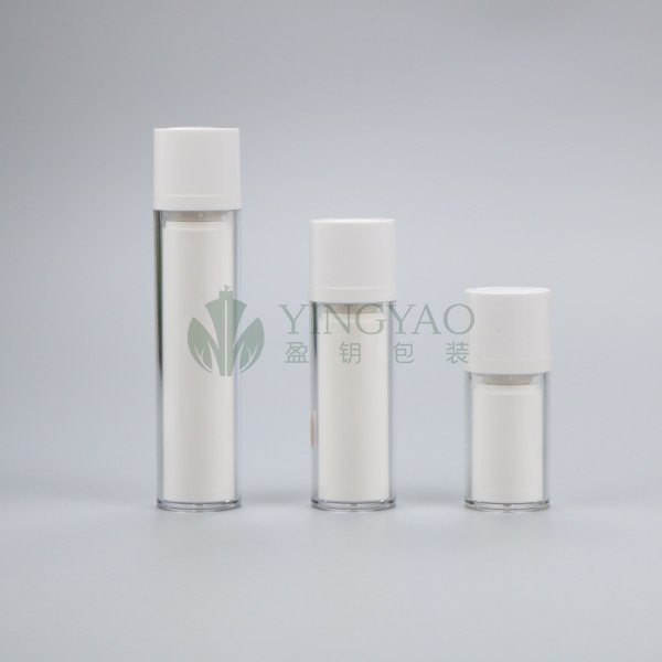 Custom Luxury Airless Pump Rotate Twisted Up Round Bottles