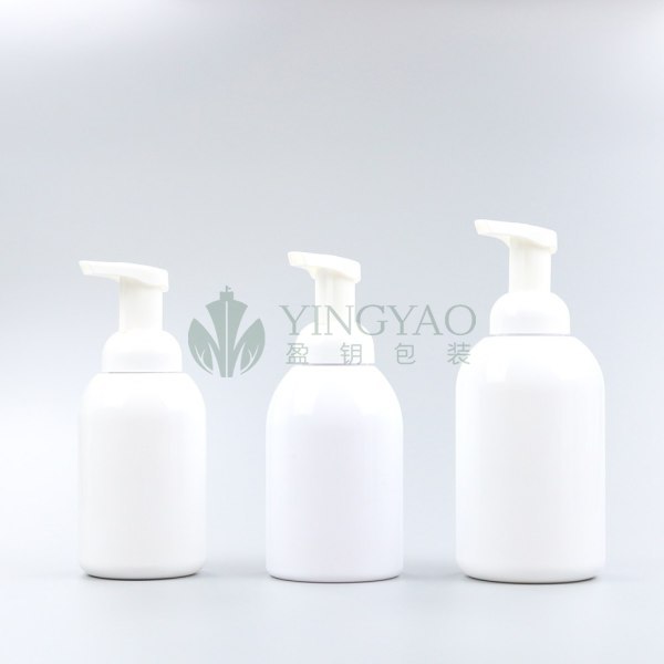 Custom 200ml 250ml 300ml 500ml 16oz 8oz 8 16 oz Plastic Round PET White Clear Foam Foaming Hand Soap Pump Bottle