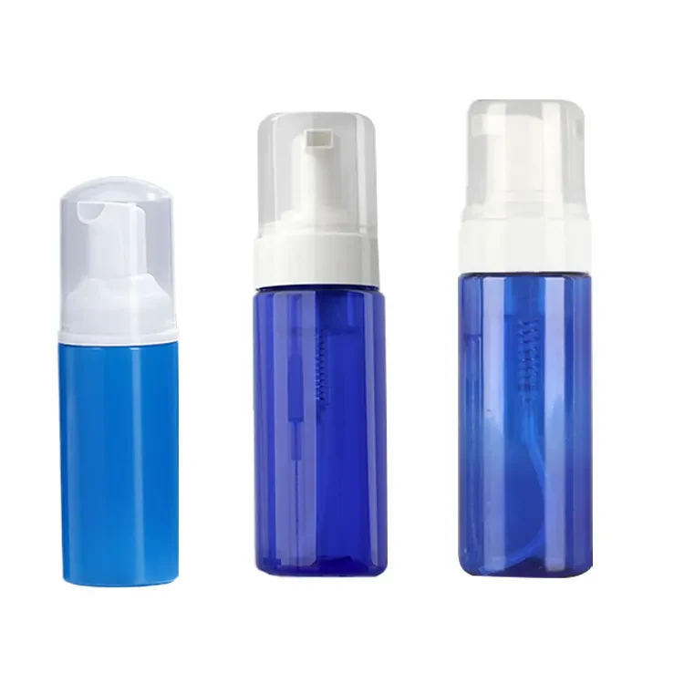 Custom Blue Foam Foaming Soap Bottle With Pump