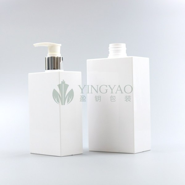 Custom 100ml 150ml 250ml 280ml 650ml White Clear Square Hand Santitizer Plastic PET PETG Body Lotion Bottle With Pump