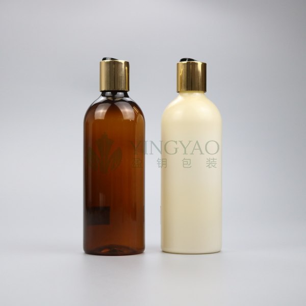Custom Disc Cap Press Top PET Plastic Squeeze Bottles For Shower Gel Cosmetic Lotion Body Wash Shampoo With 100ml 250ml