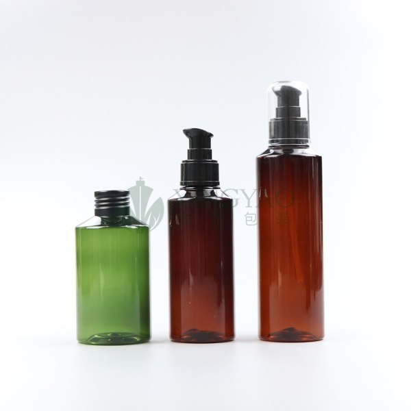 Custom 100ml 150ml 200ml Cosmetic Skincare Slant Shoulder Plastic Lotion Pump Bottle