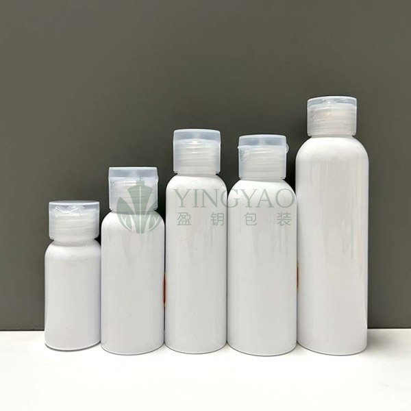 Custom 30ml 50ml 60ml 80ml 100ml 120ml Plastic Cosmetic Lotion Bottle With Push Dis Flip Cap
