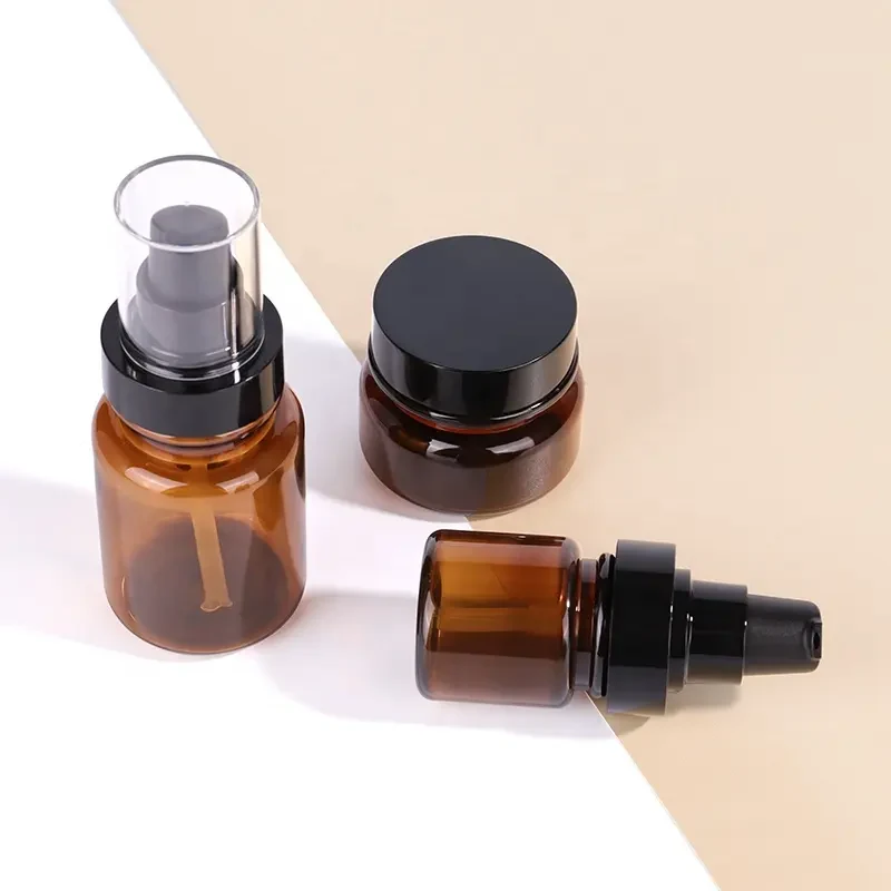 Custom Face Wash Plastic Packaging Container Skin Care Skincare Cosmetic Lotion Pump Bottle and Cream Jar For Set