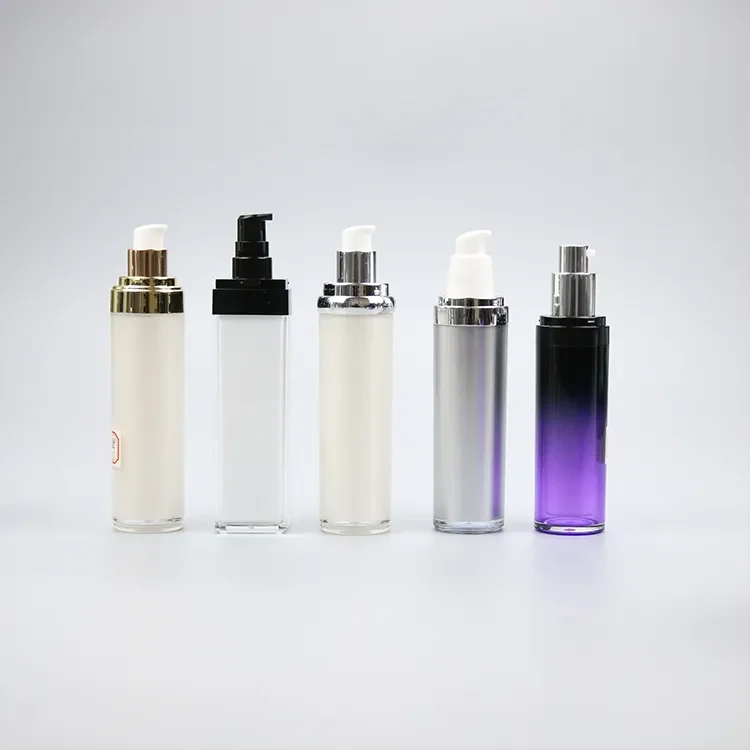 Custom High Grade 15ml 30ml 50ml 100ml 120ml Luxury Cosmetic Acrylic Lotion Pump Bottle For Packaging set
