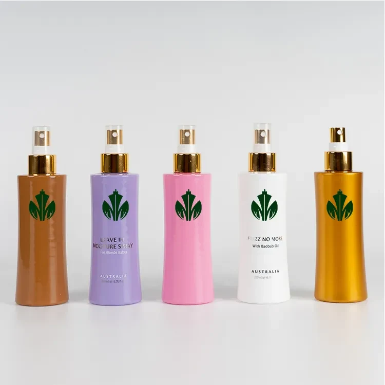 Custom Luxury 200ml 250ml 250 ml Plastic Pet Cylinder Body Facial Face Fine Mist Spray Bottle For Cosmetic Skin Care