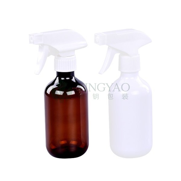 Pet 300ml 500ml 250ml 100ml 200ml brown black white clear amber black empty alcohol plastic hair plastic trigger spray bottle