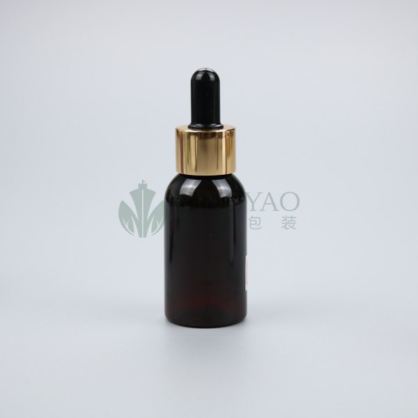 Custom 30ml 30 ml Eye Black Euro Plastic Bottle With Gold Dropper