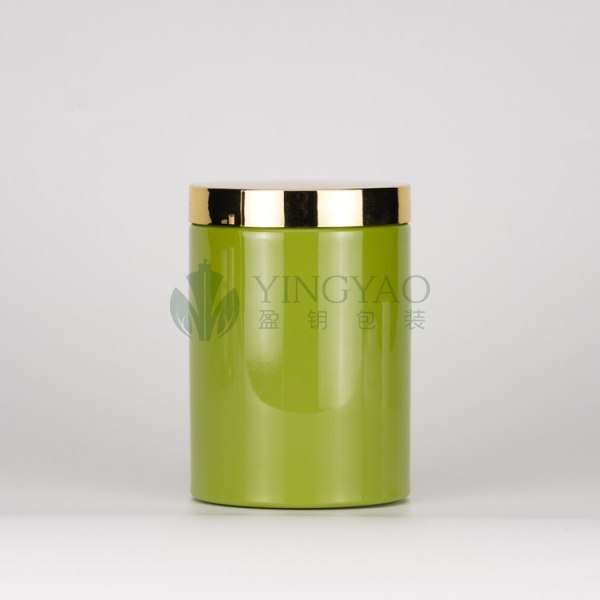 Custom 500ml 750ml 800ml 1000ml Round Big PET Plastic Packaging Container Candy Jar With Lid