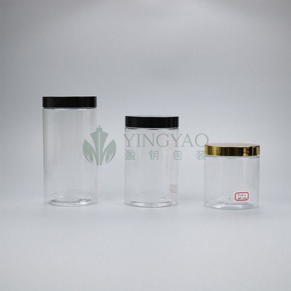 Wholesale 12 oz 250 ml 250g 300ml 500g 500 ml 16oz 16 oz Recycled Cosmetic Wide Mouth PET Container Plastic Cream Jar With Lids