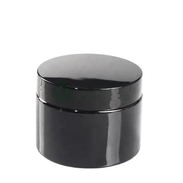 Custom 200 ml 300g 300ml 300 ml Black PET Plastic Jar With Lid