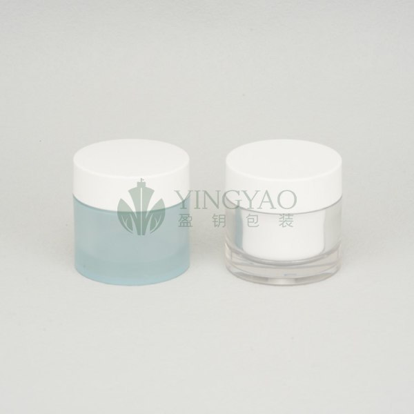 Custom 30g 50g 100g Double Wall PETG Plastic Packaging Cream Clear Jar For Cosmetics