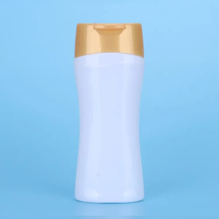 Custom Private Label 200ml PET Cosmetic Packaging Container Lotion Squeeze Plastic Shampoo Bottle With Flip Cap