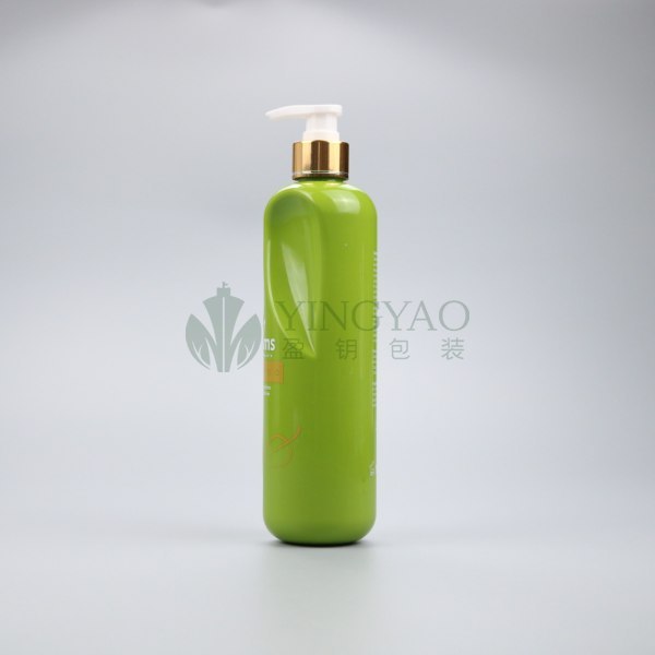 Custom Dark Green 300ml 500ml Dis Cap Plastic PET Packaging Container Shampoo Bottle With Pump