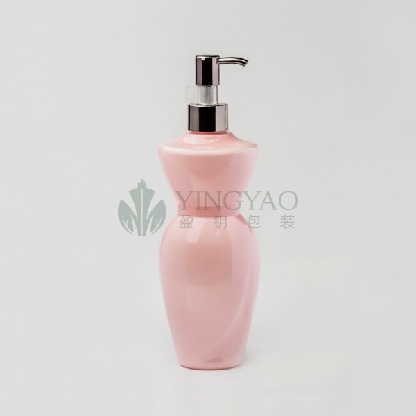 Custom 250ml 8oz Plastic Cosmetic Beauty Skincar PET Pink Shampoo And Conditioner Shower Gel BottleWith Pump Cap
