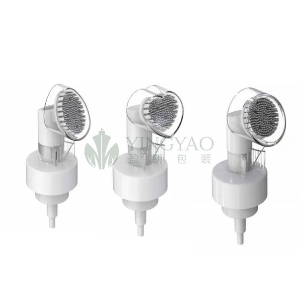 Custom  Cleansing Mousse Silicone Brush Head Facial Foam Bottle Foaming Dispensing Cosmetic Bottle