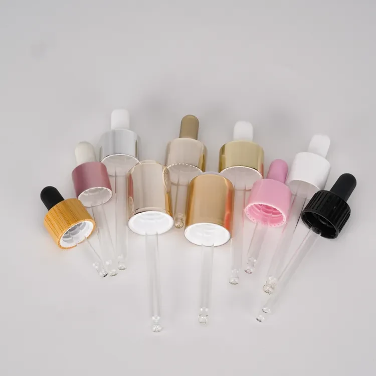 Luxury Essential Oil Glass Dropper Cap For Serum