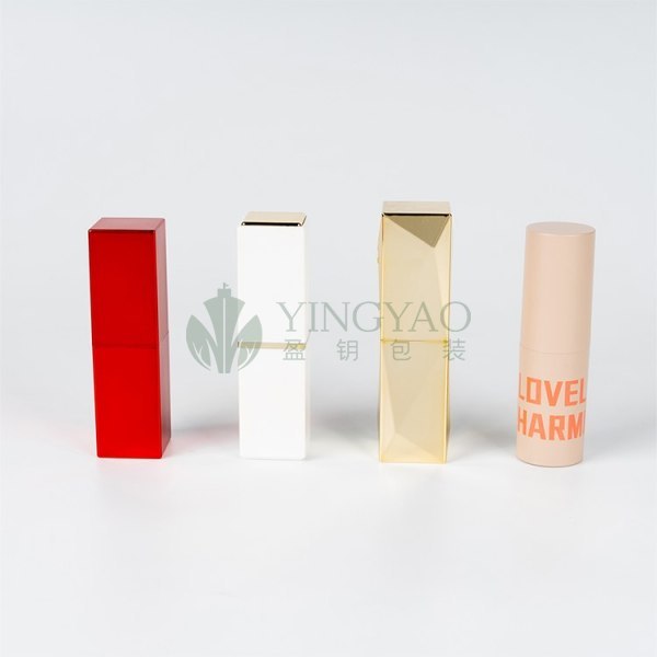 Custom Print Empty Magnetic Lipstick Tubes Round Square Lip Stick Plastic Container With Logo For Private Label and Box