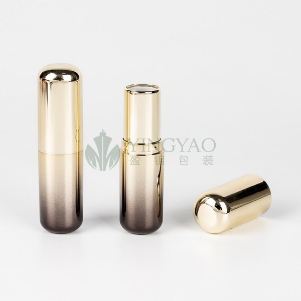 Custom Round Square Metallic Luxury Rose Gold Silver Lipstick Empty Tube Lip Stick Container