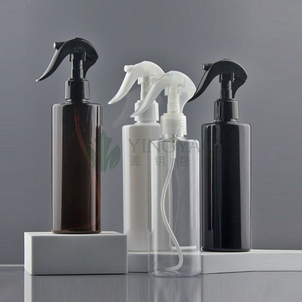 Custom 150ml 200ml 250ml 300ml 400ml 500ml PET Plastic Cylinder Sustainable Trigger Spray Bottle With 150 200 250 300 500 ml